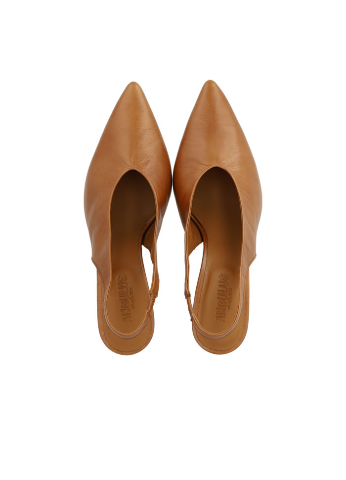 Angulus – Slingback Heeled Sandal – Tan - Billede 4