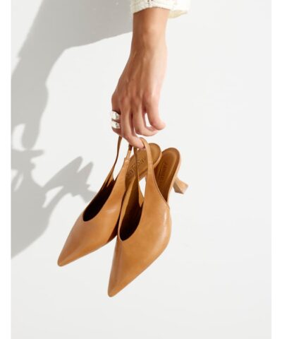 Alternative view of Angulus – Slingback Heeled Sandal – Tan