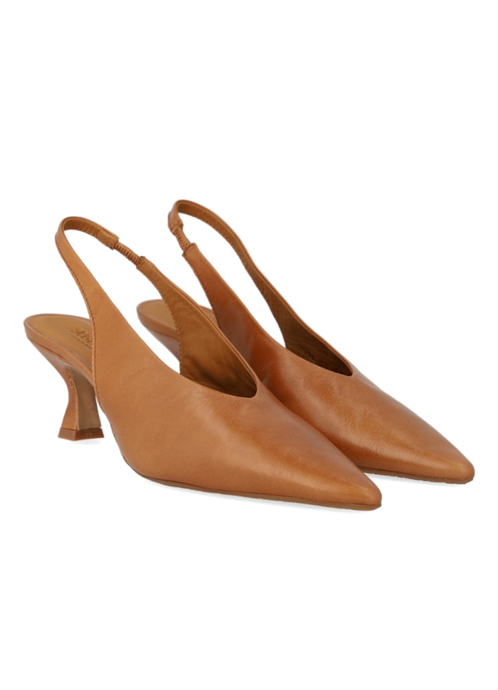 Angulus – Slingback Heeled Sandal – Tan - Billede 3