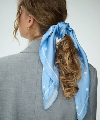 Alternative view of SneakyFox - Paloma Silk Scarf – Blue Bell