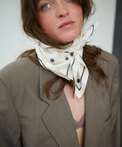 Alternative view of SneakyFox - Paloma Silk Scarf – Cream