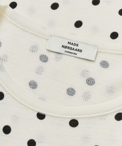 Alternative view of Mads Nørgaard - Pointella Trixy Tee – Dot AOP Vanilla Ice