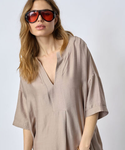 Alternative view of Co'Couture - HeraCC Tunic V‑Dress – Walnut