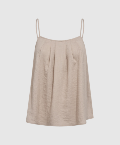 EvaCC Strap Top i walnut er en let og feminin top med stropper og elegant fald. Fremstillet i blød viskose‑ og hørblanding – perfekt som sommer‑top eller stylingbase. Find EvaCC Strap Top hos Merci Give.