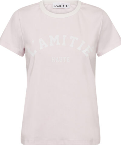 Alternative view of Haute L'amitie - Neckline Logo Tee – Iced Rose