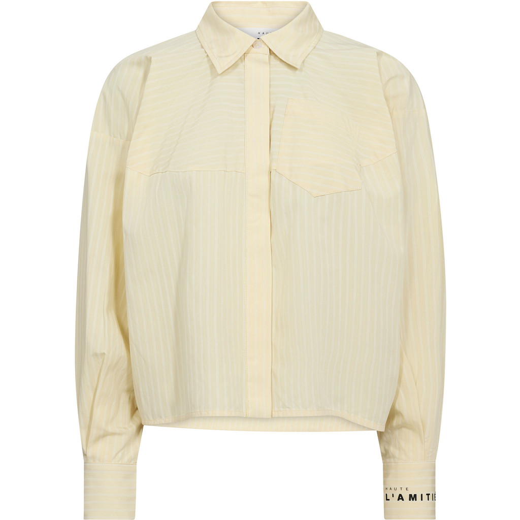 Haute L´amitie - Sophie Yellow Stripe Shirt – Pale Yellow - Billede 2