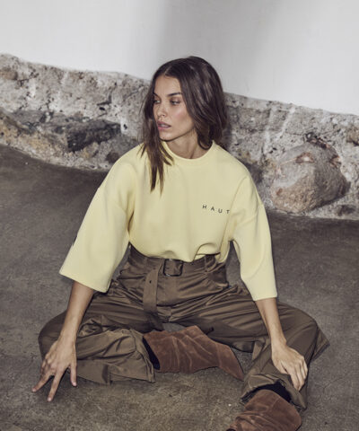 Alternative view of Haute Lamitie - Maxi Split SS Logo Sweat – Yellow