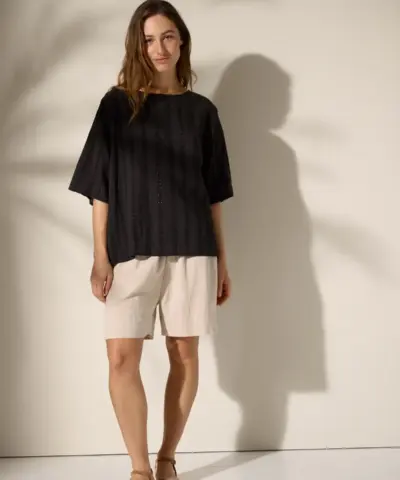 Alternative view of Moshi Moshi Mind - Elaya Top Anglaise – Moonless Night