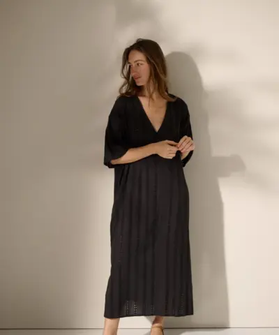 Alternative view of Moshi Moshi Mind - Luma Dress Anglaise – Moonless Night