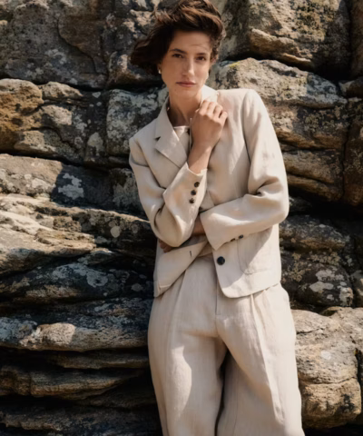 Alternative view of Part Two - AlitaPW Blazer – Neutral Pinstripe