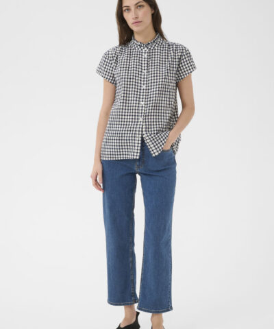 Alternative view of Part Two - BjankaPW Bluse – Blue Check