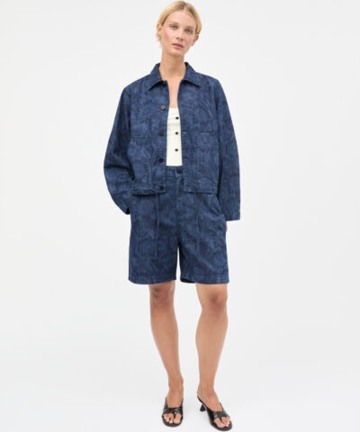 Alternative view of Mads Nørgaard - Lazor Denim Sui Short – Sunflower AOP