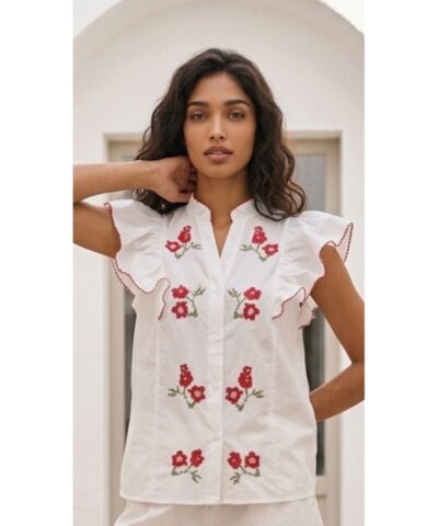 Alternative view of Lecoco - Mary Shirt – White