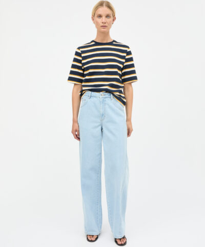 Alternative view of Mads Nørgaard - Pablo Malle Tee – Navy / Hvid / Orange