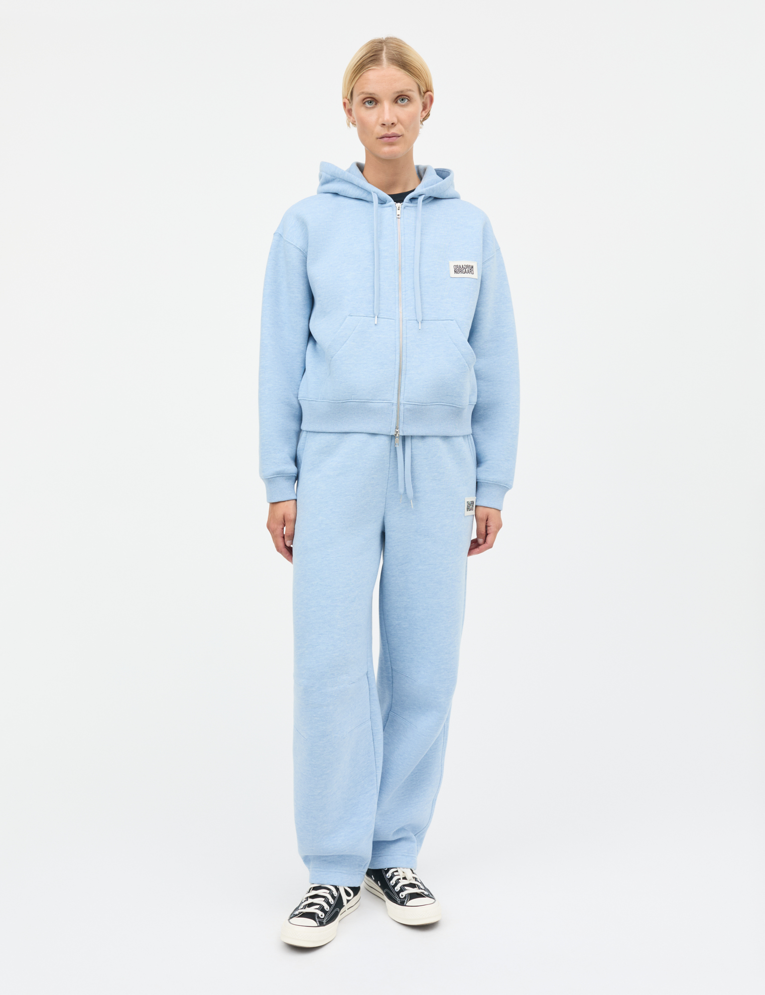 Mads Nørgaard - Standard Sweat Iggy Pants – Light Blue Melange - Billede 2