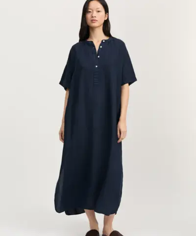 Alternative view of Aiayu - Cille Dress Linen – Navy