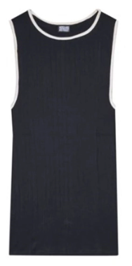 Alternative view of Nørgaard Paa Strøget - NPS Tank Top Kontrast – Black / Ecru