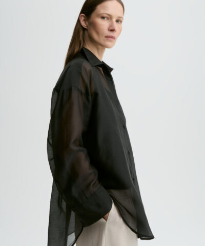 Alternative view of By Malene Birger - Derris Silk Organza Shirt - Black