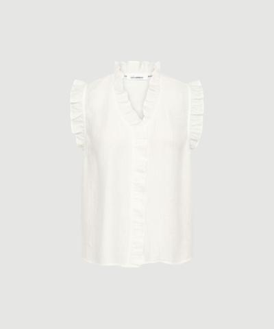 Co’Couture - TassyCC Frill Top – White