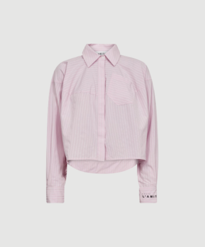 Haute L’Amitié - Sophie Stripe Shirt – Lyserød