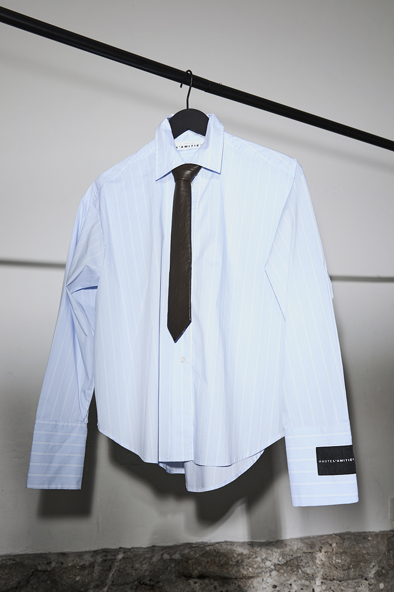 Haute L’Amitié - Sophie Classy Stripe Shirt – Pale Blue - Billede 2