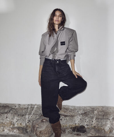 Alternative view of Haute L’Amitié - Flip Waist Black Pocket Jeans – Black