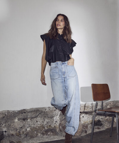 Alternative view of Haute L’Amitié - Dinnie NS Coated Shirt – Black