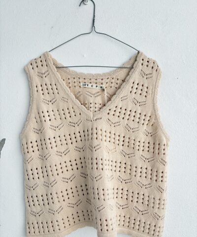 Alternative view of IVY ‑ Breeze Crochet Top V‑neck – Ecru