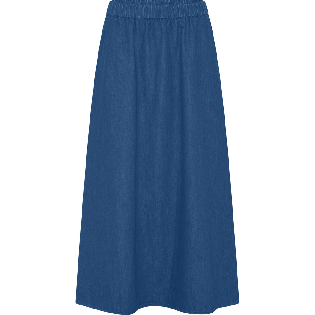 Frau - Melbourne Ankellang Denim Nederdel – Clear Blue Denim - Billede 2