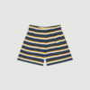 Pablo Kirsty Shorts fra Mads Nørgaard er stribede shorts i navy, hvid og orange. Komfortable bomuldsshorts med afslappet pasform – perfekte til sommer og hverdagsbrug.