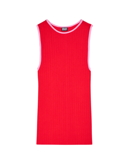 Alternative view of Nørgaard Paa Strøget- NPS Tank Top – Red / Light Pink