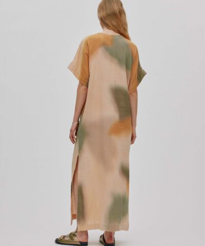 Alternative view of Rabens Saloner - Inza Water Color Column Dress – Dessert Combo