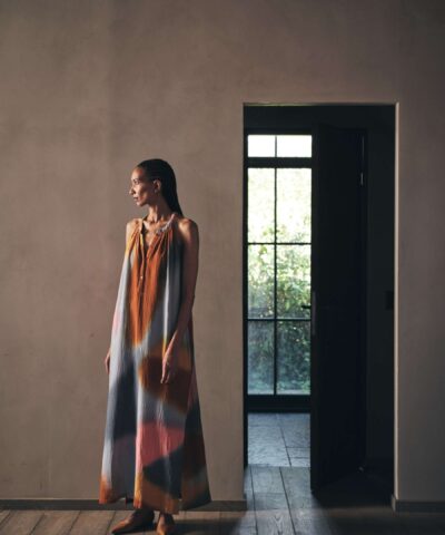 Alternative view of Rabens Saloner - Malaia Water Color Button Front Dress – Sunset Combo
