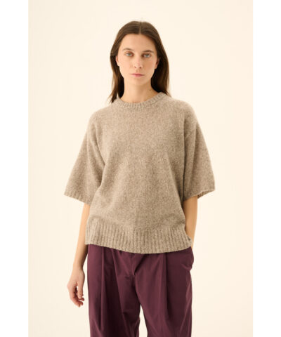 Alternative view of Rue de Tokyo - Kara Cashmere Silk Sweater – Light Brown Melange