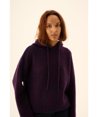 Alternative view of Rue de Tokyo - Kesar Novelty Knit – Navy / Aubergine