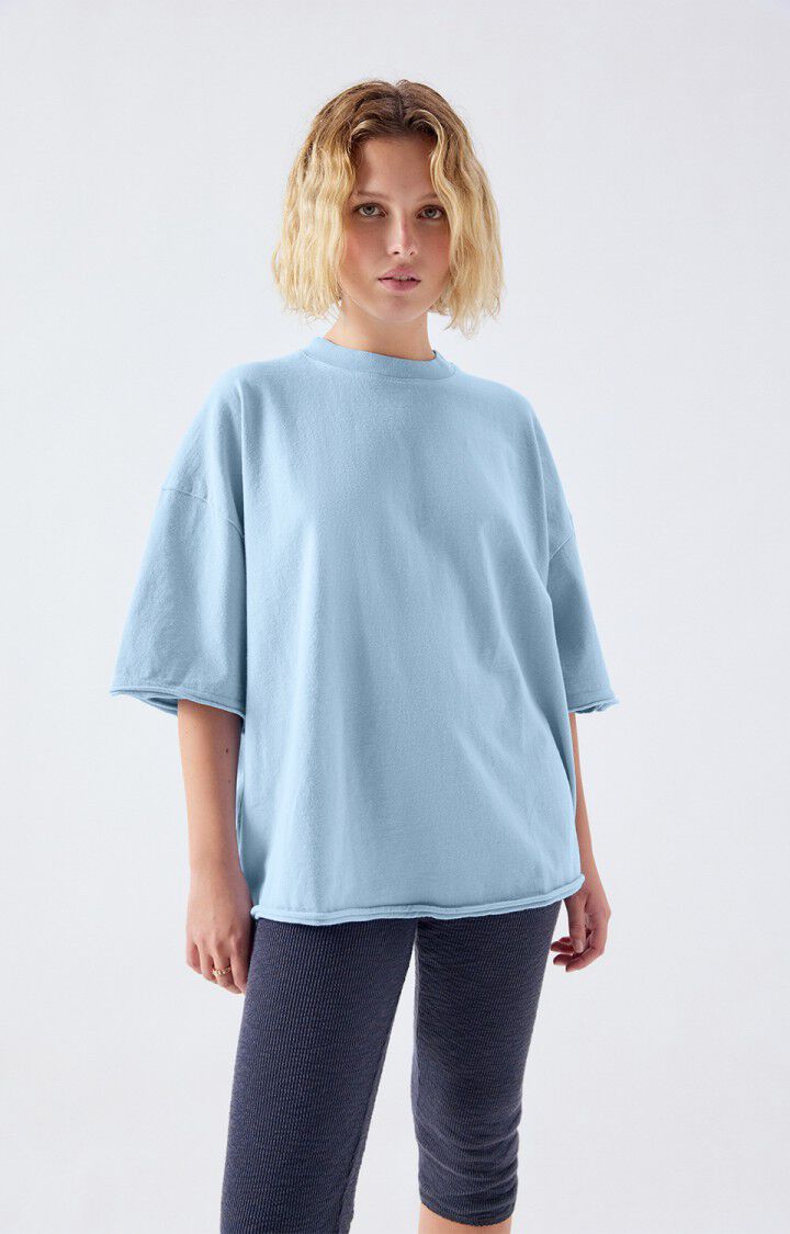 American Vintage - Afoma T‑shirt – Blue Vintage Splash - Billede 2