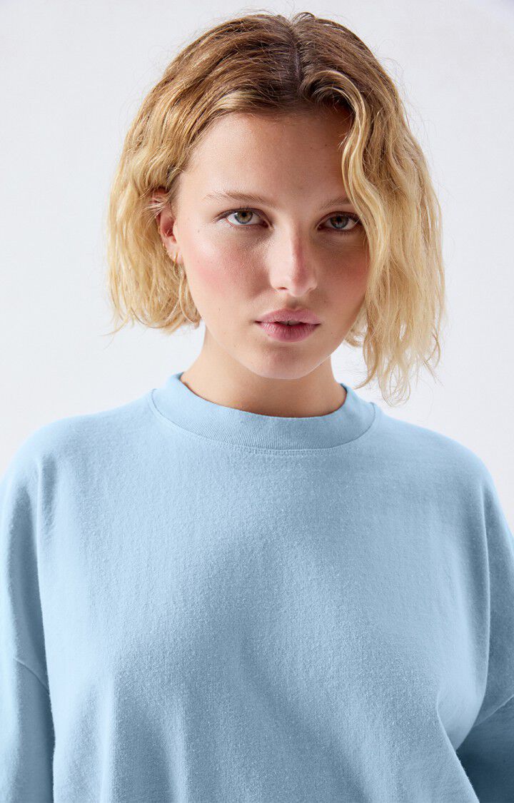 American Vintage - Afoma T‑shirt – Blue Vintage Splash - Billede 3