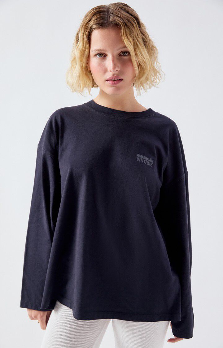 American Vintage - Gixy T‑shirt – Noir (Black) - Billede 2
