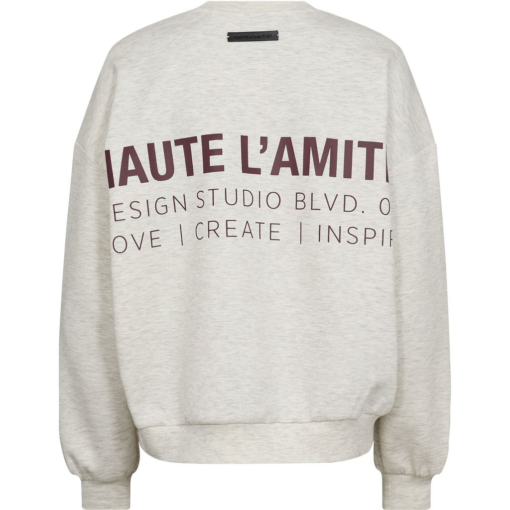 Haute L’Amitié - Back Print Studio Sweat – Pearl Melange - Billede 3