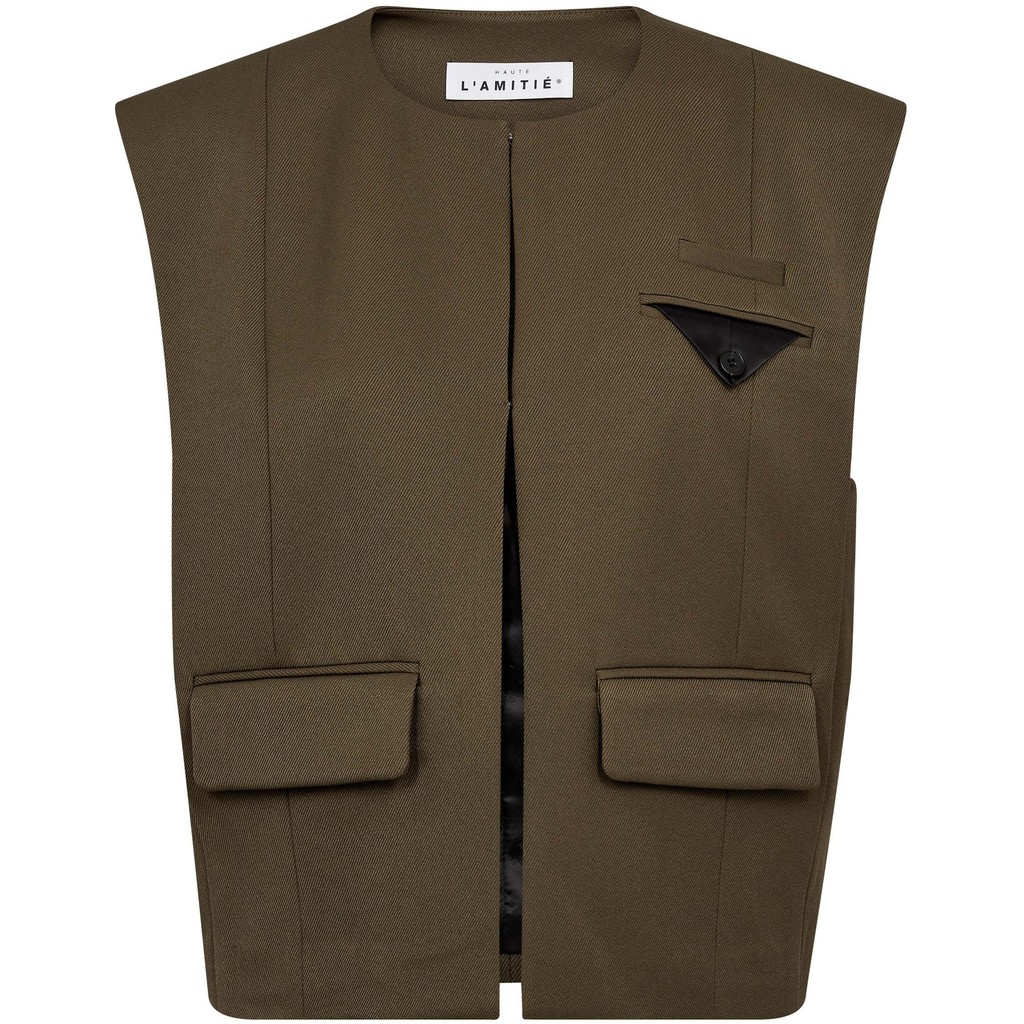 Haute L’Amitié - Premiere Box Waistcoat – Army - Billede 2
