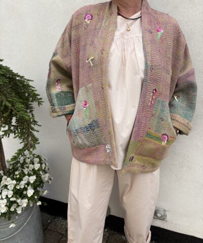 Alternative view of Sissel Edelbo - Tyler Sequins Jacket – Vintage Kantha Flower Garden No. 57