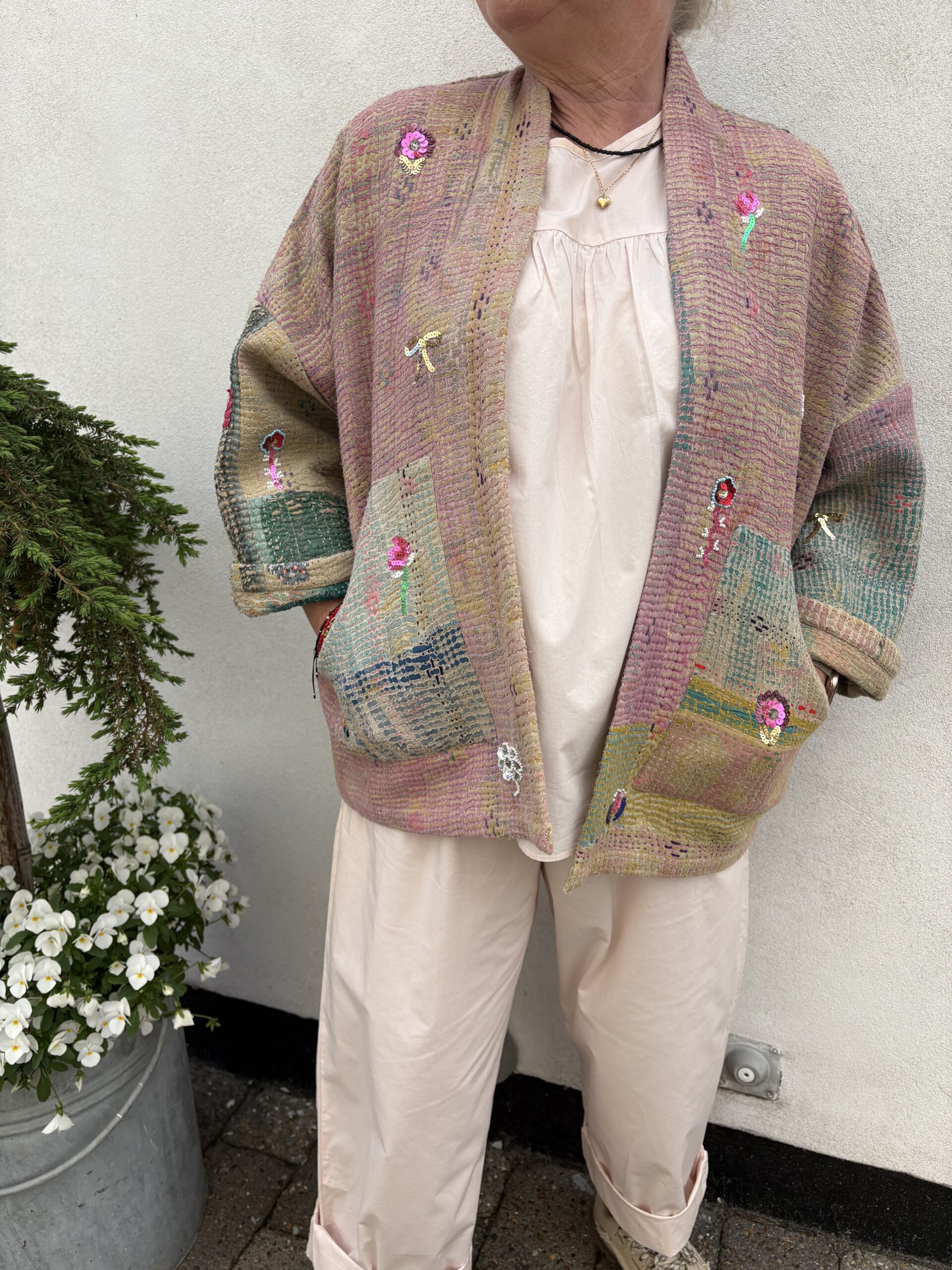 Sissel Edelbo - Tyler Sequins Jacket – Vintage Kantha Flower Garden No. 57 - Billede 2