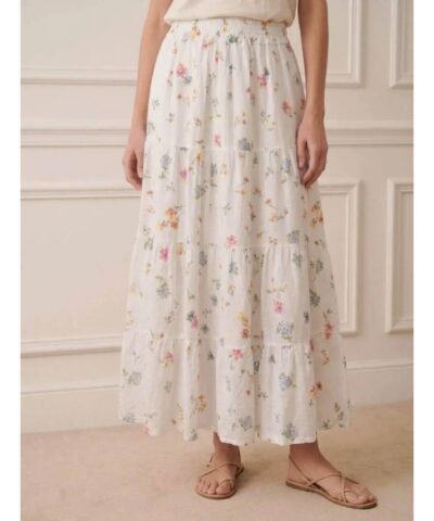 Alternative view of Lecoco - Clarise Skirt – White Flower
