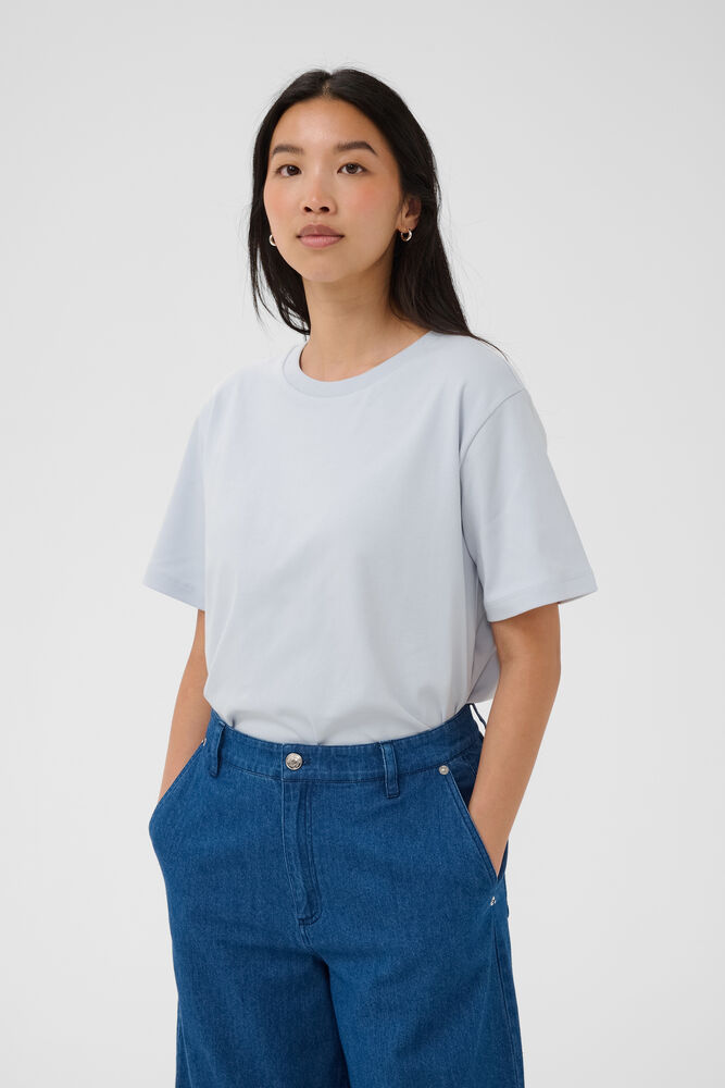 Part Two – AnnePW T‑Shirt – Gray Dawn / Blue - Billede 2