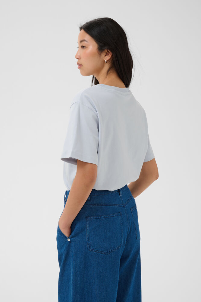 Part Two – AnnePW T‑Shirt – Gray Dawn / Blue - Billede 4