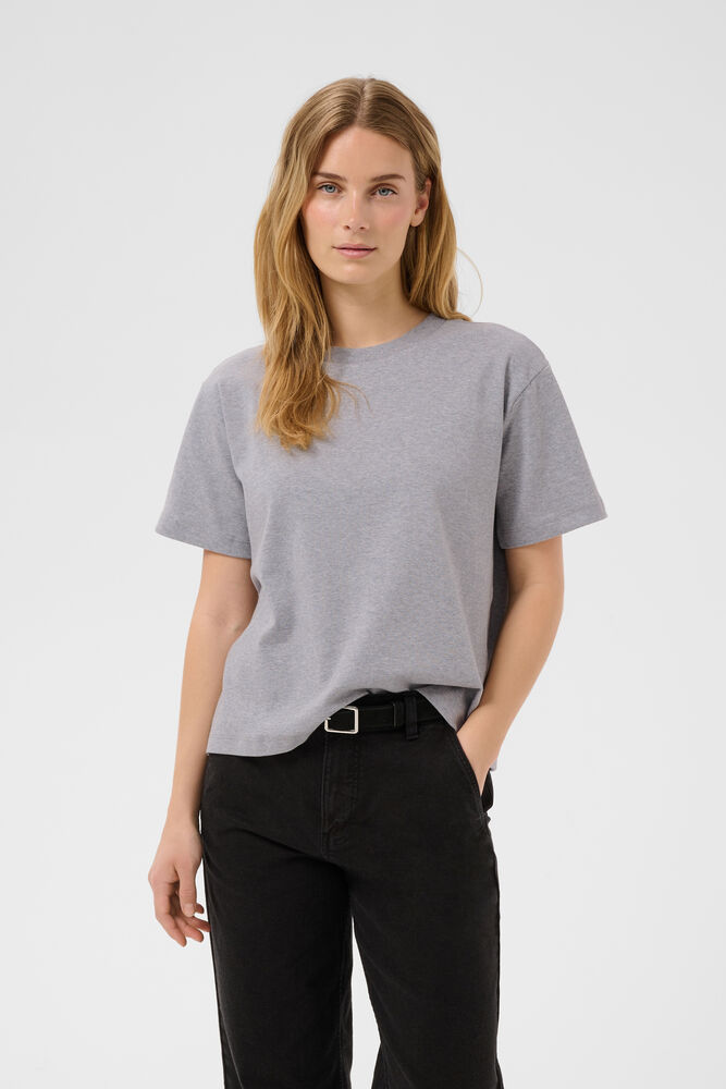 Part Two - AnnePW T‑Shirt – Medium Grey Melange - Billede 2