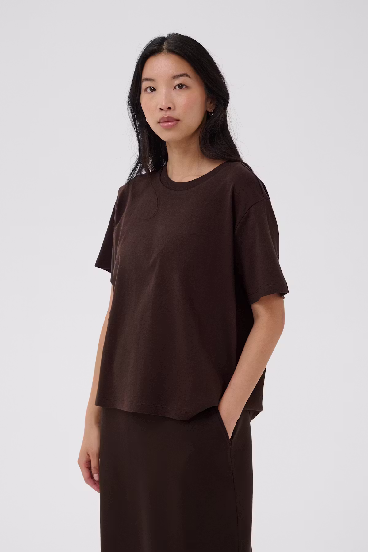 Part Two - AnnePW T‑Shirt – Mole / Brown - Billede 2