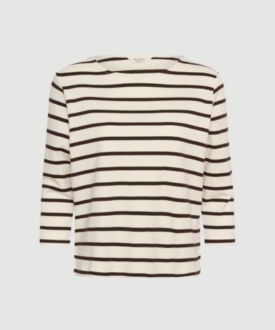 Part Two - NelaPW T‑Shirt – Mole Stripe / Brown