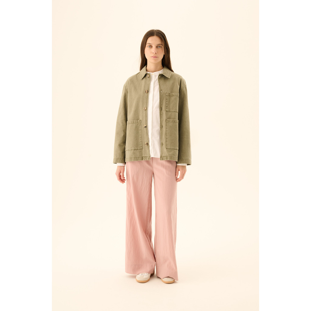 Rue de Tokyo - Cameron Faded Twill Jacket – Sage Green - Billede 3