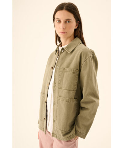 Alternative view of Rue de Tokyo - Cameron Faded Twill Jacket – Sage Green